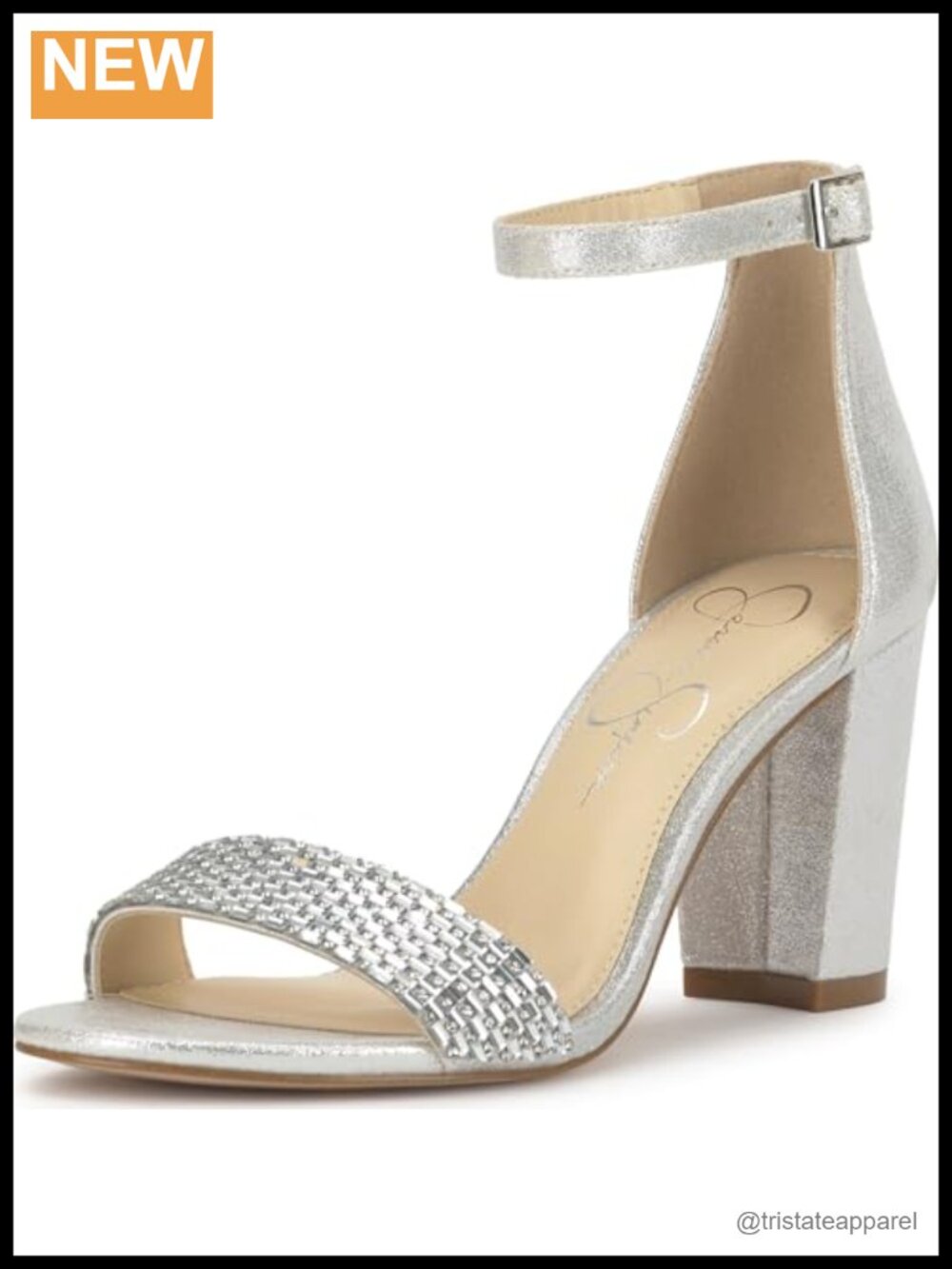 Women's Platform Heeled Sandals with Polyester Upper and Ankle Strap